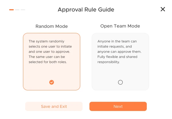 Authorization Matrix quick guide step 1