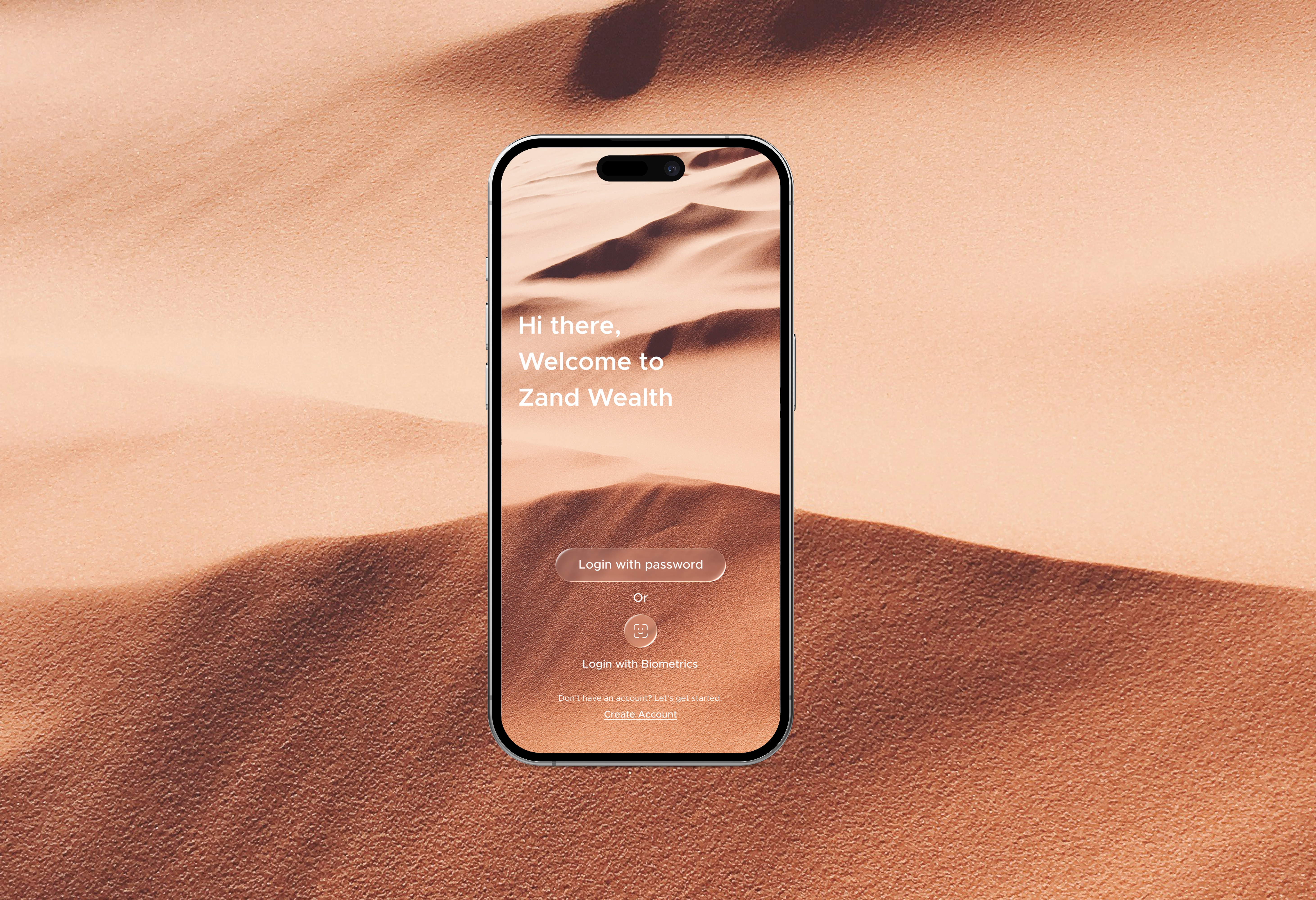 Zand Wealth App login experience